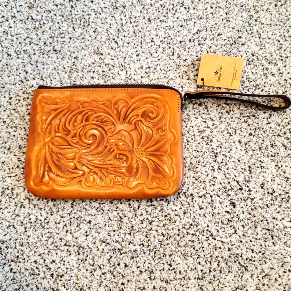 Patricia Nash Leather wristlet